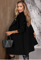 Długi dwurzędowy Mantel City Chic Schwarz