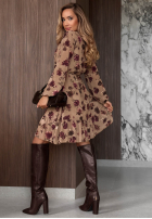 Kleid midi Mit Muster Classic Muse Schwarz-Weiß