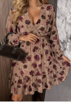 Kleid midi Mit Muster Classic Muse Schwarz-Weiß