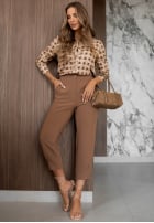 Wzorzysta Hemd z kołnierzykiem Hidden Truth Beige