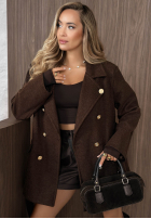 Dwurzędowy Mantel z paskiem Autumn Secret Dunkelblau