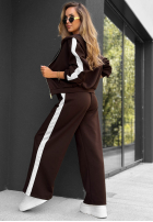 Sweat Set Sweatshirt i Hose z lampasem Lazy Sunday Rot