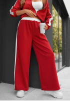 Sweat Set Sweatshirt i Hose z lampasem Lazy Sunday Rot