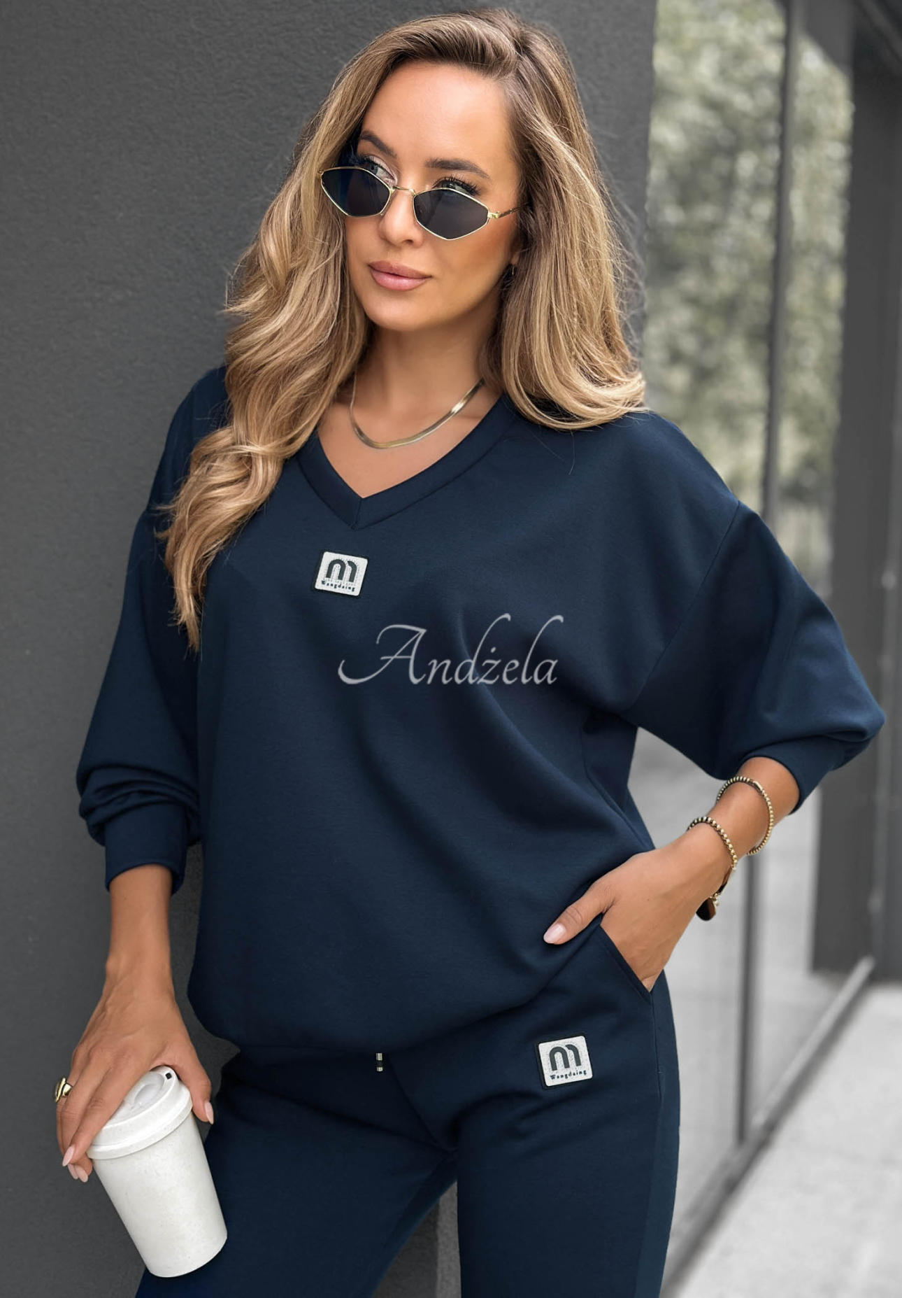 Viskose-Trainingsanzug-Set City Blend Dunkelblau