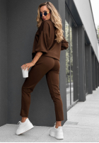 Wiskozowy Sweat Set City Blend Schokoladenbraun