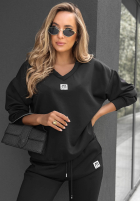 Wiskozowy Sweat Set City Blend Schokoladenbraun