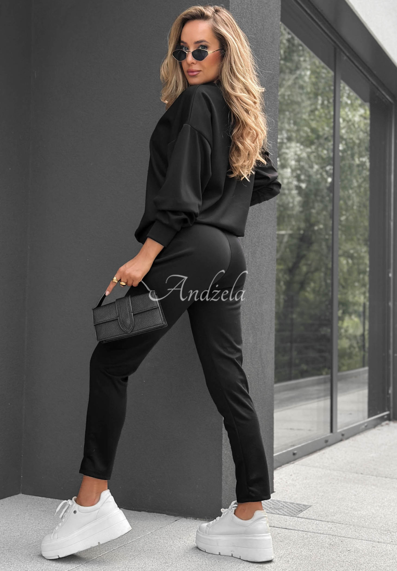 Viskose-Trainingsanzug-Set City Blend Schwarz