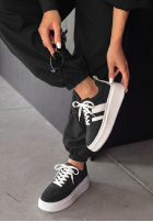 zamszowe Sportschuhe Start With Forever Schwarz-Weiß