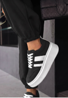 zamszowe Sportschuhe Start With Forever Schwarz-Weiß