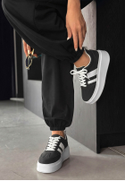 zamszowe Sportschuhe Start With Forever Schwarz-Weiß