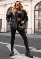 Pikowana Jacke z kapturem Autumn Escape Beige