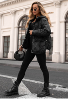 Pikowana Jacke z kapturem Autumn Escape Beige