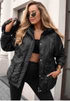 Pikowana Jacke z kapturem Autumn Escape Beige