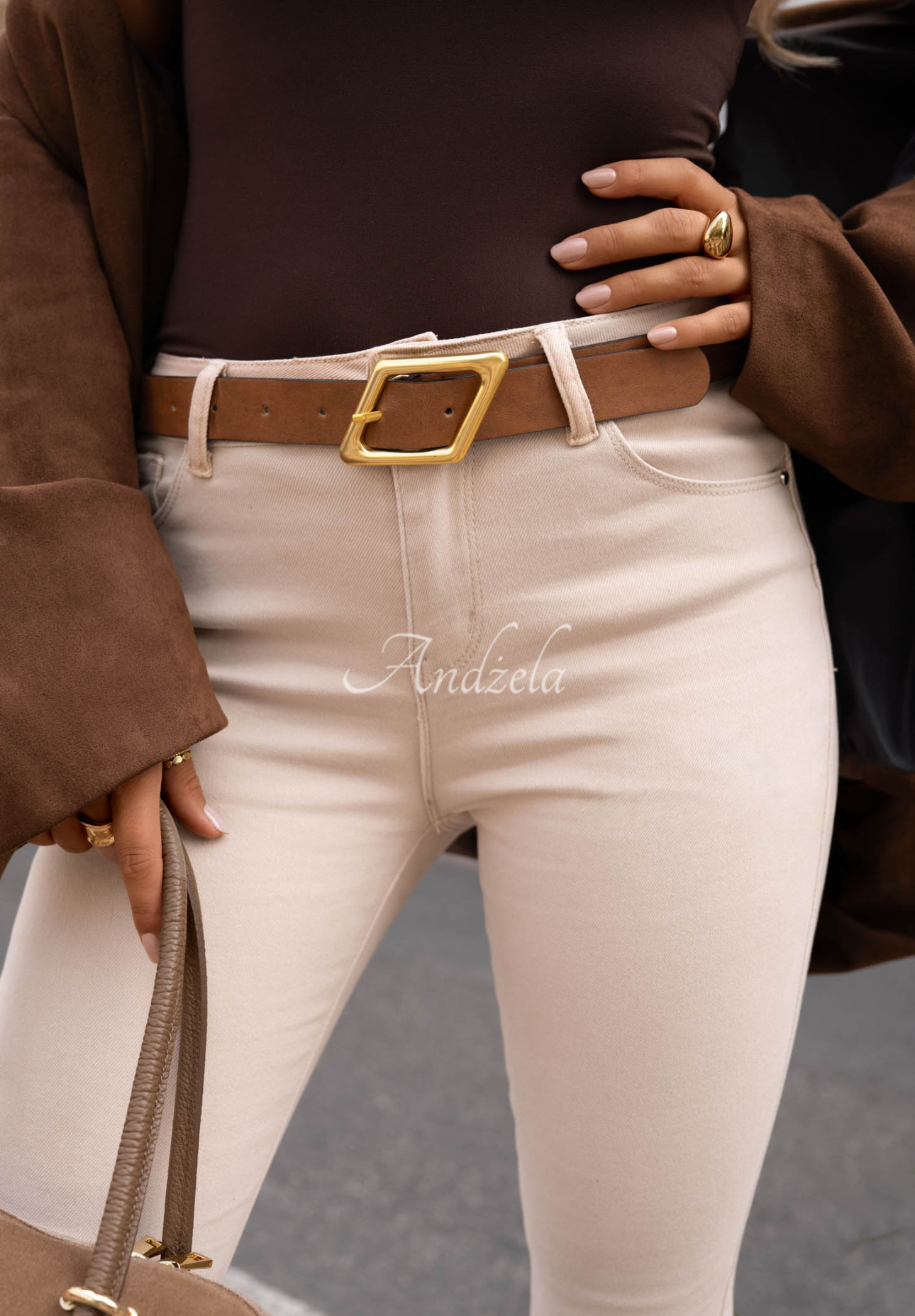 Jeanshose skinny What You Told Me Beige