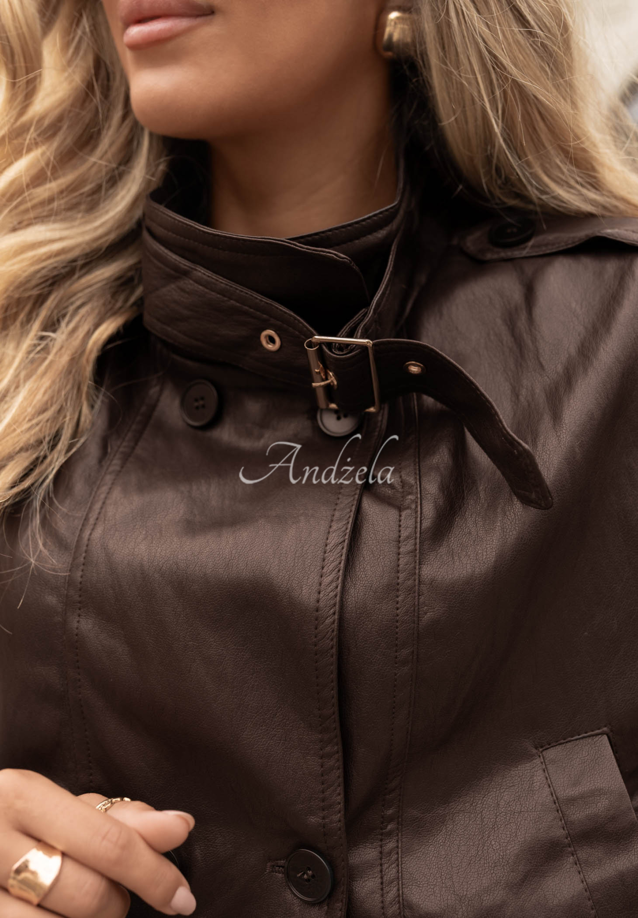Leder-Bomberjacke Midnight Walk Schokoladenbraun