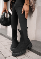 zamszowe Stiefeletten Timeless Step Schwarz
