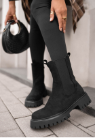 zamszowe Stiefeletten Timeless Step Schwarz