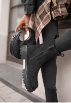 zamszowe Stiefeletten Timeless Step Schwarz