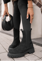 zamszowe Stiefeletten Timeless Step Schwarz