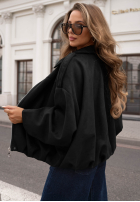 Zamszowa Jacke bomberka oversize Early Season Himmelblau