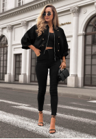 Jacke napoleonka Elegant Force Schwarz