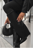 Lange skórzane Stiefel Modern Grace Schwarz
