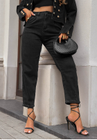 Hose Jeans mom fit Lost Message Schokoladenbraun