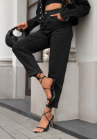 Hose Jeans mom fit Lost Message Schokoladenbraun