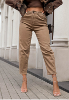 Hose Jeans mom fit Lost Message Schokoladenbraun