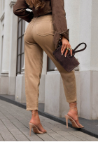 Hose Jeans mom fit Lost Message Schokoladenbraun