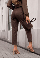 Hose Jeans mom fit Lost Message Schokoladenbraun