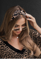 Stirnband mit Leopardenmuster Easy Living Schokoladenbraun