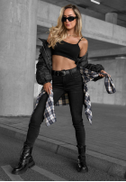 Hose Jeans skinny z paskiem Lucky You Dunkelgrau