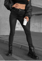 Hose Jeans skinny z paskiem Lucky You Dunkelgrau