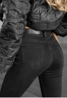 Hose Jeans skinny z paskiem Lucky You Dunkelgrau