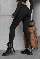 Hose Jeans skinny z paskiem Take Care Schwarz