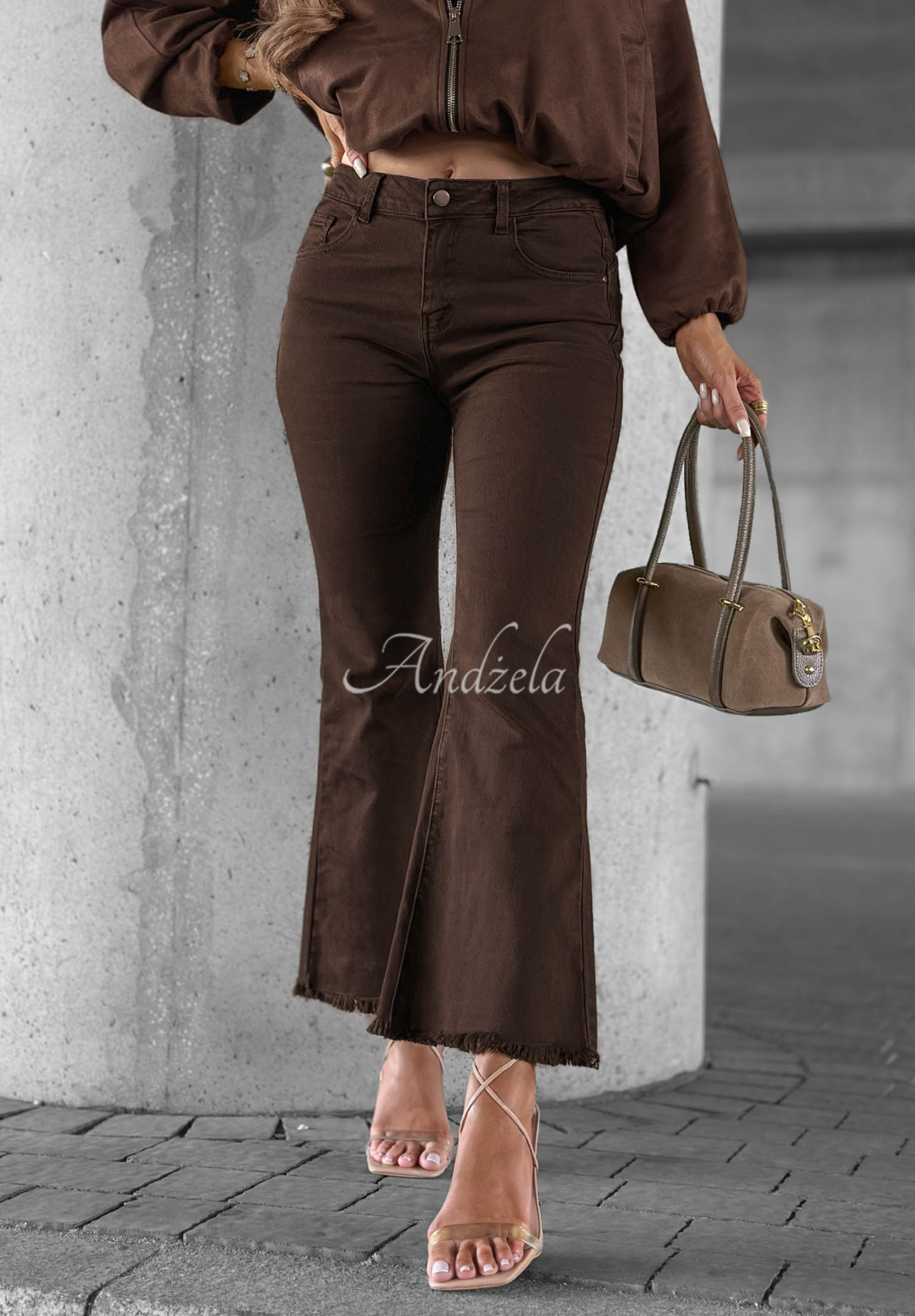 Schlaghose aus Denim Modern Classic Schokoladenbraun
