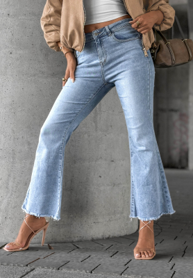 Schlaghose aus Denim Modern Classic Hellblau
