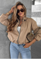 Zamszowa Jacke ze stójką Autumn Muse Schwarz
