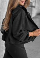 Zamszowa Jacke ze stójką Autumn Muse Schwarz