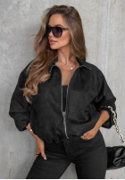 Zamszowa Jacke ze stójką Autumn Muse Schwarz