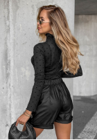 Bluse z siateczki Silent Beauty Schwarz