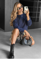 Sweatshirt Never Late Dunkelblau