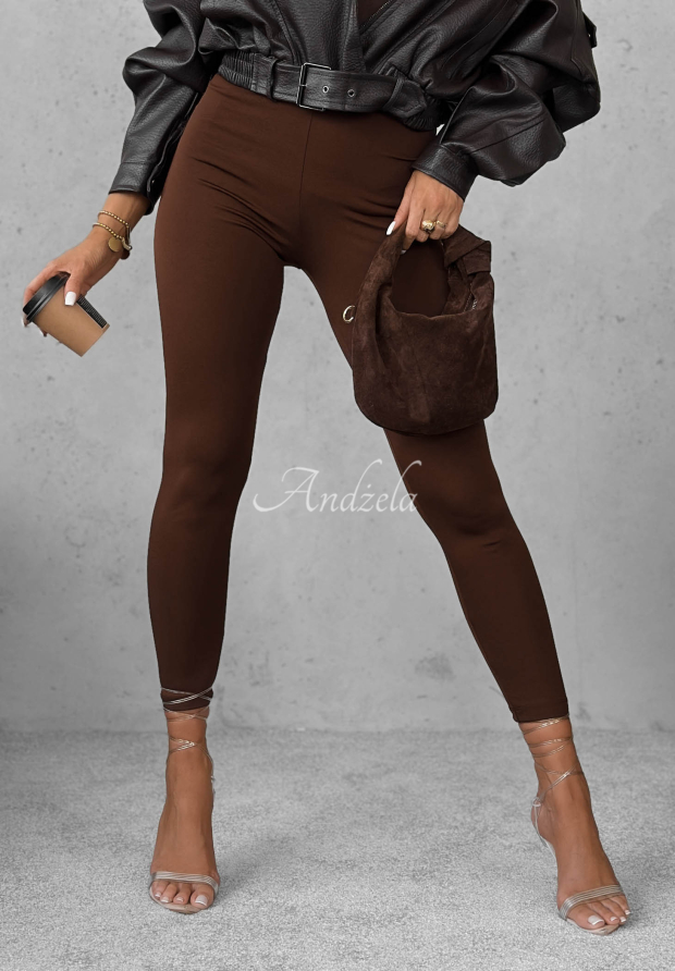 Leggings Push-Up Fit Females Schokoladenbraun