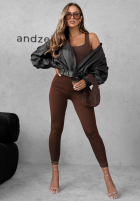 Leggings Push-Up Fit Females Schokoladenbraun