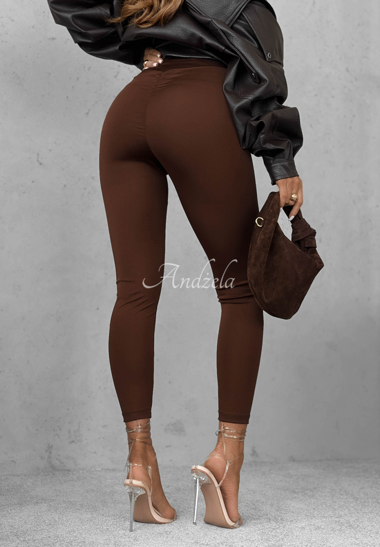 Leggings Push-Up Fit Females Schokoladenbraun