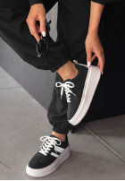 zamszowe Sportschuhe Start With Forever Schwarz-Weiß