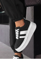 zamszowe Sportschuhe Start With Forever Schwarz-Weiß