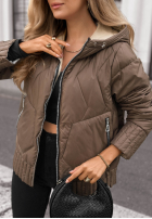 Pikowana Jacke z kapturem Forest Breeze Schwarz