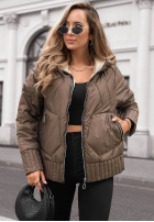 Pikowana Jacke z kapturem Forest Breeze Schwarz